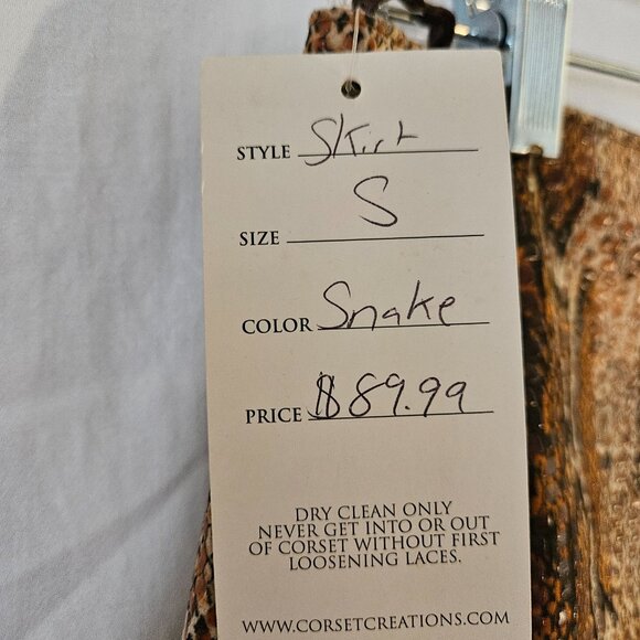 Faux Snakeskin Silk Line Mini Skirt SMALL - Picture 3 of 15